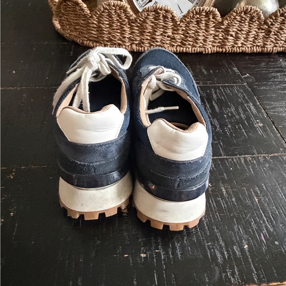 Steve Madden Navy Blue and Tan Women's Sneakers - Picture 3 of 6